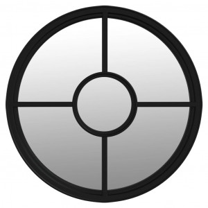 Espelho de jardim p/ uso exterior ferro 60x4 cm preto H