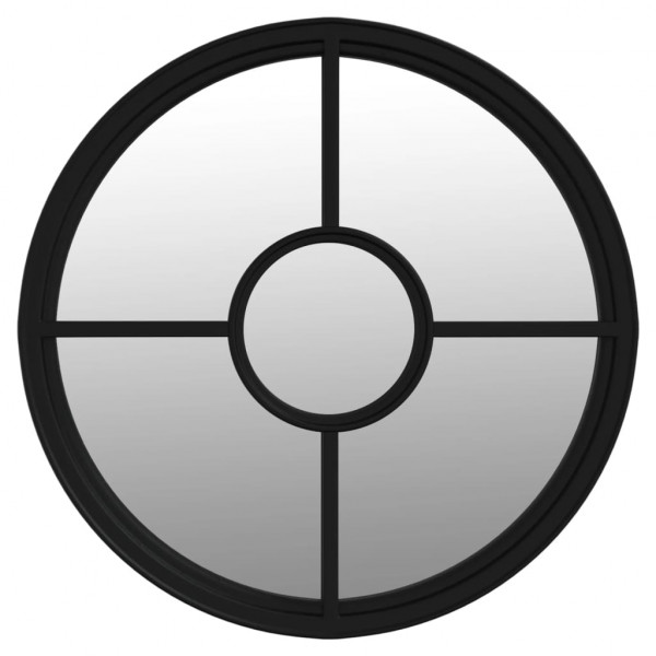 Espejo de jardín redondo hierro negro uso exterior 60x4 cm M 2