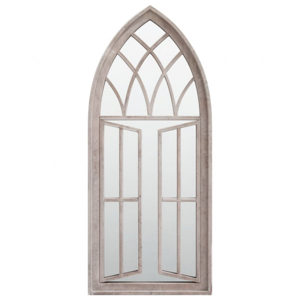 Espejo de jardín hierro color arena para exterior 70x30 cm M 2