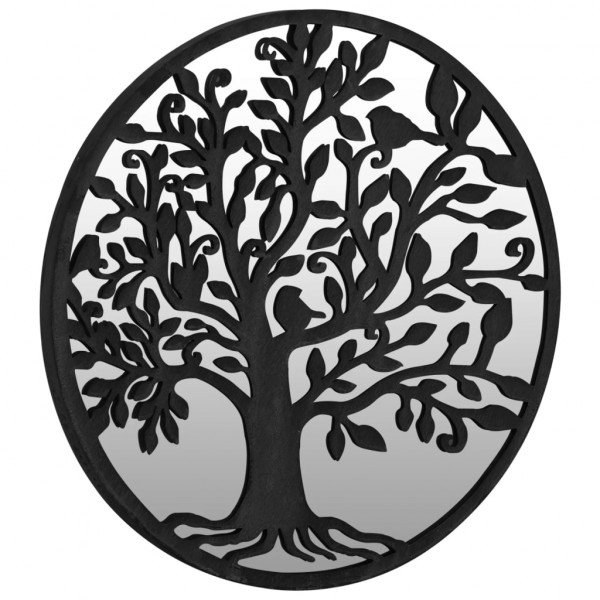 Espejo de jardín redondo hierro negro uso exterior 60x2.5 cm M 3