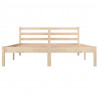 Estructura de cama de madera maciza de pino 140x190 cm 4