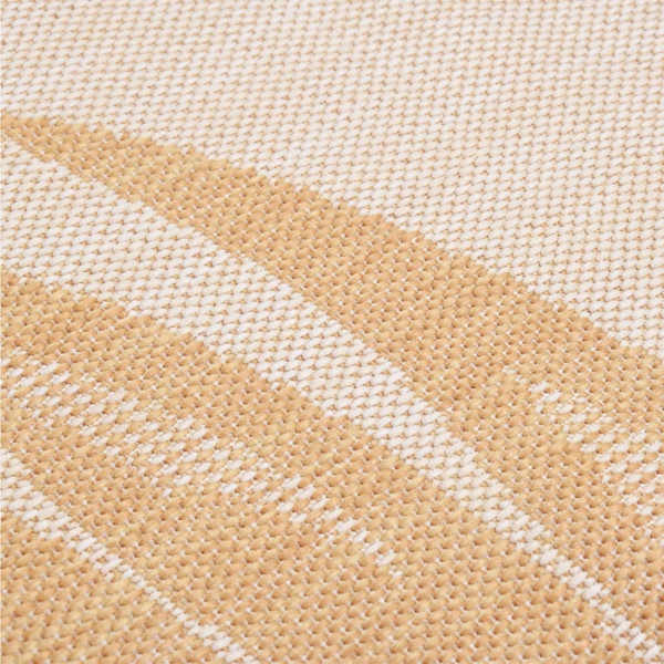 Tapete de tecido plano para exterior 140x200 cm padrão folhas M 5