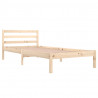 Estructura de cama de madera maciza de pino 90x200 cm 3
