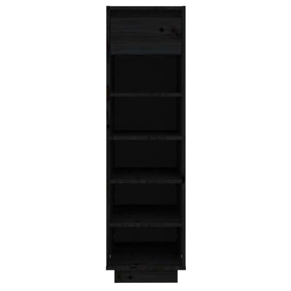 Sapateira 34x30x105 cm madeira de pinho maciça preto M 3