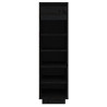 Armario zapatero de madera maciza de pino negro 34x30x105 cm 3