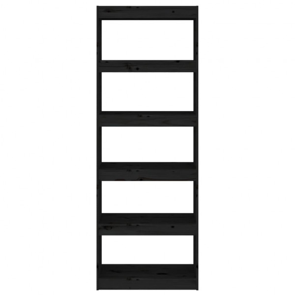 Estantería/divisor de espacios madera pino negro 60x30x167.5 cm M 3