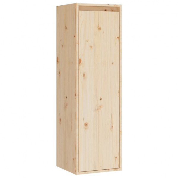 Armario de pared 2 unidades madera maciza de pino 30x30x100 cm M 3