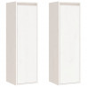 Armários de parede 2 pcs 30x30x100 cm pinho maciço branco 2