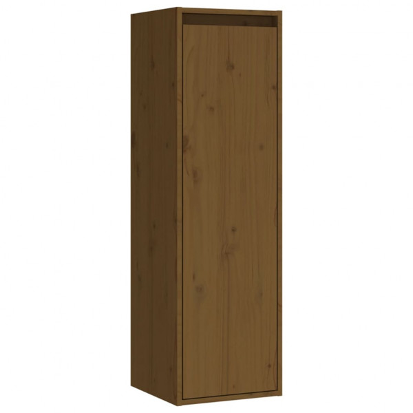 Armario de pared madera maciza de pino marrón miel 30x30x100 cm M 2