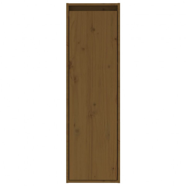Armario de pared 2 uds madera de pino marrón miel 30x30x100 cm M 4