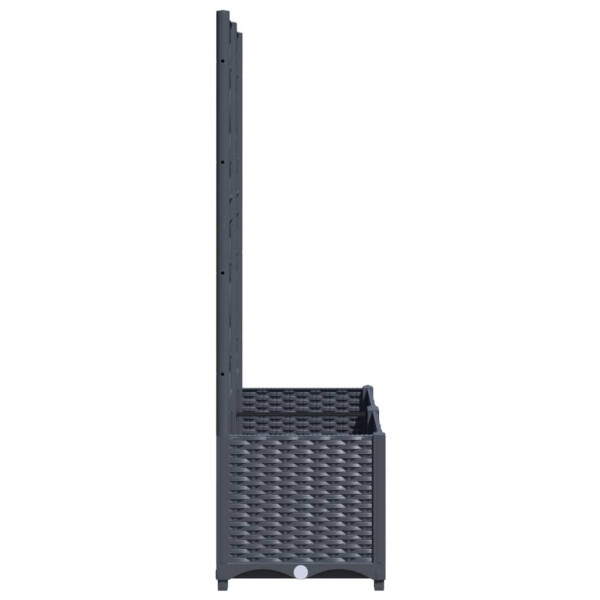 Vaso/floreira jardim c/ treliça 80x40x136 cm PP cinzento azul M 5