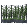 Jardinera con enrejado PP gris oscuro 120x120x121.5 cm 3