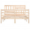 Estructura de cama de madera maciza 135x190 cm 4