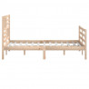 Estrutura de cama casal 135x190 cm madeira maciça 5