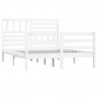 Estructura de cama madera maciza de blanco 5FT 150x200 cm 3