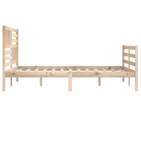 Estructura de cama de madera maciza 200x200 cm M 5