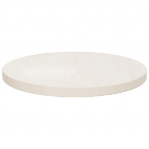 Tampo de mesa pinho maciço Ø40x2.5 cm branco H