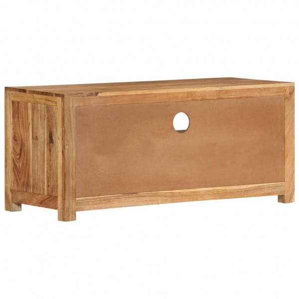 Mueble de TV madera maciza de acacia 88x35x40 cm M 4