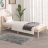 Estructura de cama madera maciza de pino individual 75x190 cm 1