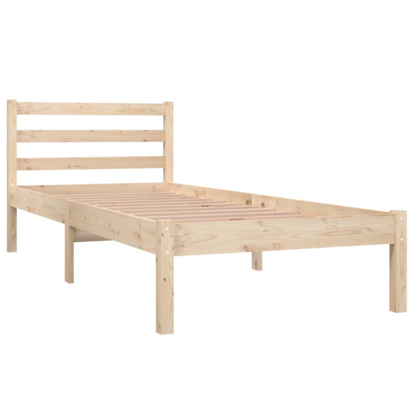 Estructura de cama madera maciza de pino individual 75x190 cm M 2