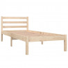 Estrutura de cama pequena solteiro 75x190 cm pinho maciço 2