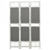 Biombo divisor de 3 paneles de tela gris 105x165 cm 1