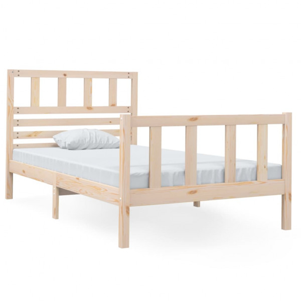 Estructura de cama madera maciza 3FT individual 90x190 cm M 2