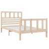 Estructura de cama madera maciza 3FT individual 90x190 cm 3