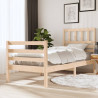 Estructura de cama de madera maciza 90x200 cm 1