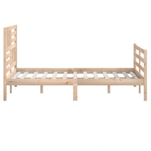 Estructura de cama madera maciza 120x200 cm M 5