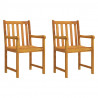 Cadeiras de jardim 2 pcs madeira de acácia maciça 2