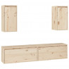 Muebles para TV 4 piezas madera maciza de pino 2