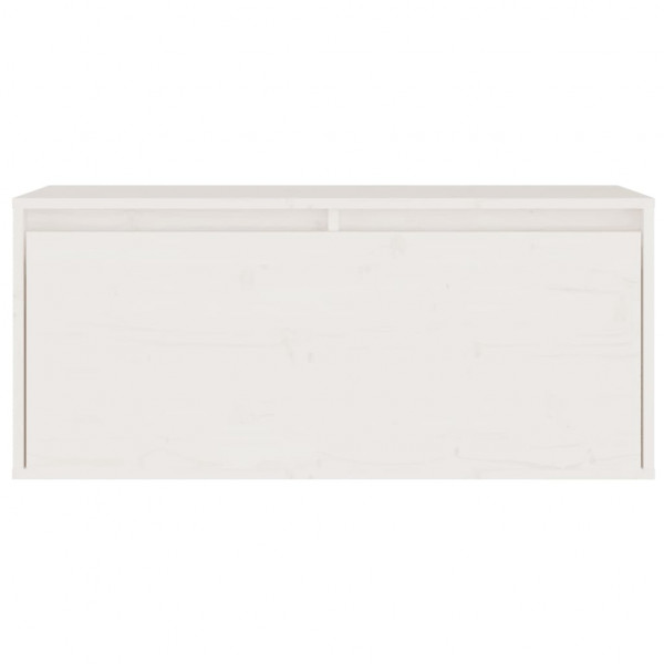 Móveis de TV 4 pcs madeira de pinho maciça branco M 4