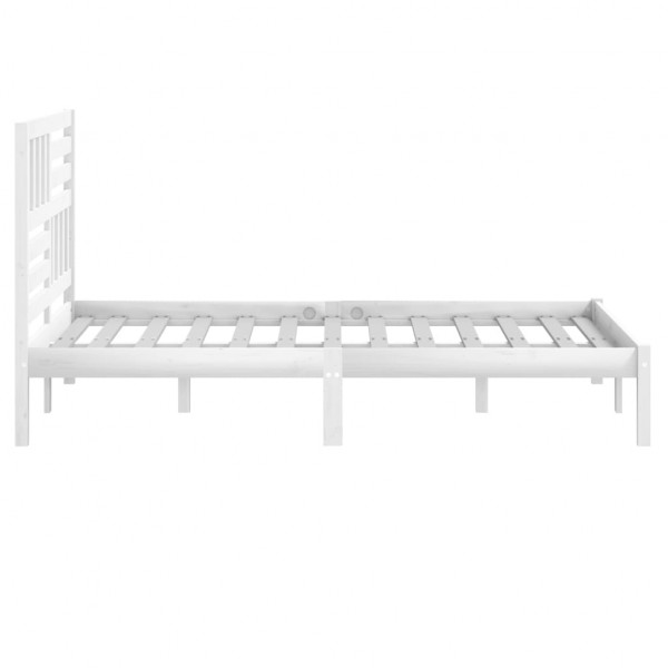 Cama sem colchão 150x200 cm madeira de pinho maciça branco M 5