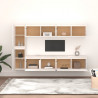 Muebles para TV 6 piezas madera maciza de pino blanco 3