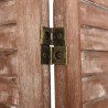 Biombo de 6 paneles madera maciza de paulownia marrón 210x165cm 5