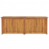 Baúl de jardín madera maciza de teca 150x50x55 cm 2