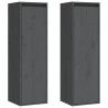 Armários de parede 2 pcs 30x30x100 cm pinho maciço cinza 2