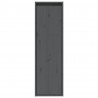 Armario de pared 2 uds madera maciza de pino gris 30x30x100 cm 4