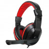 Auriculares Stereo Oficina COOL Dublin con micro (Negro-Rojo) 1