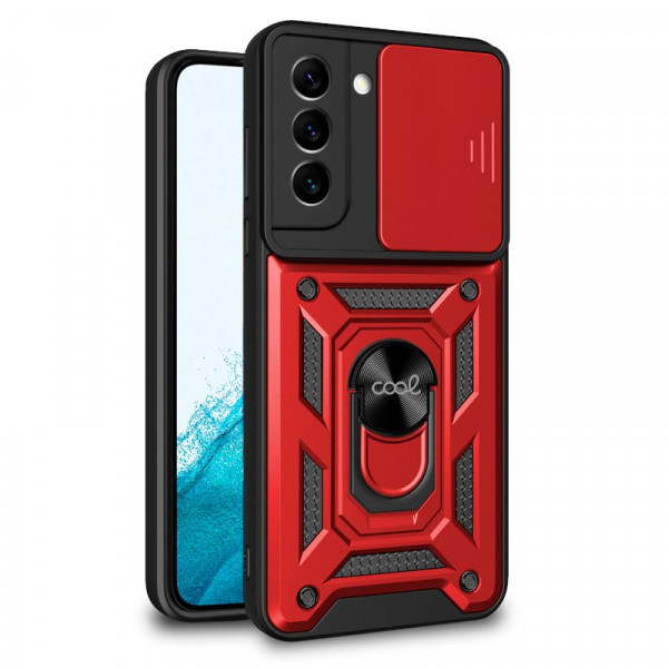 Carcasa COOL para Samsung S901 Galaxy S22 Hard Ring Rojo D