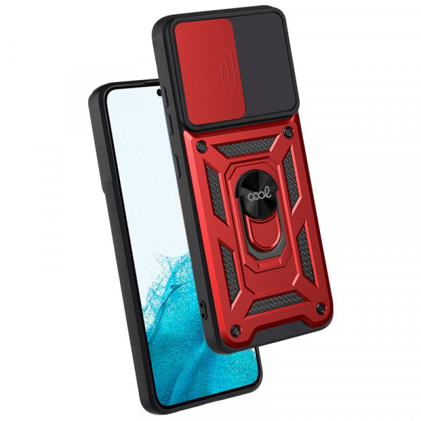 Carcaça COOL para Samsung S901 Galaxy S22 Anel duro vermelho M 3