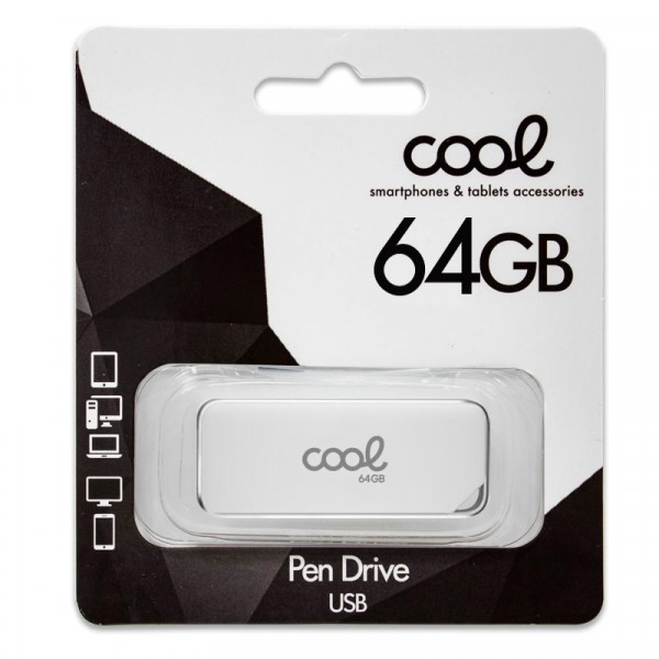 Pen Drive USB x64 GB 2.0 COOL Board Blanco M 3