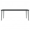 Juego de comedor para jardín 9 piezas negro 4