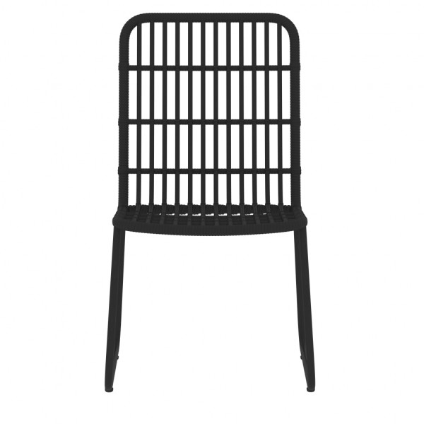 Juego de comedor de jardín 9 piezas negro M 5