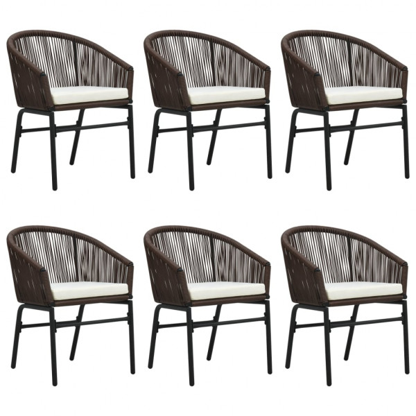 Juego de comedor para jardín 7 piezas marrón M 3