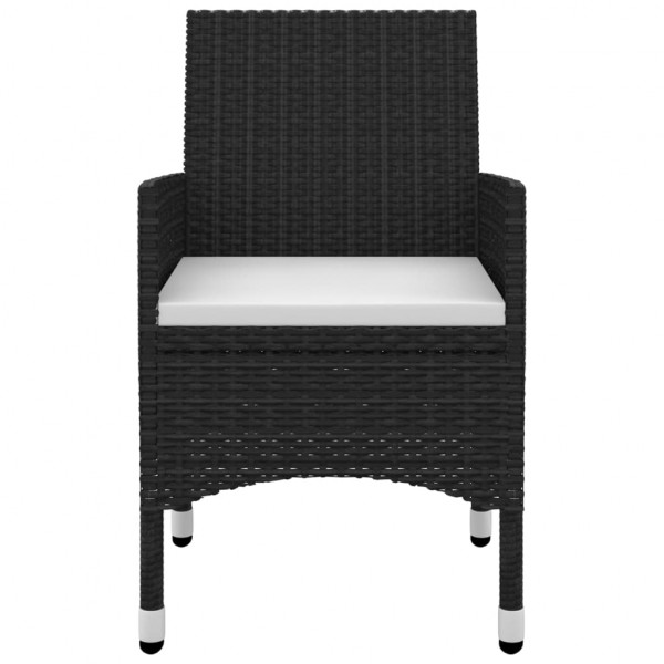 Set comedor de jardín 9 pzas y cojines ratán sintético y vidrio M 4