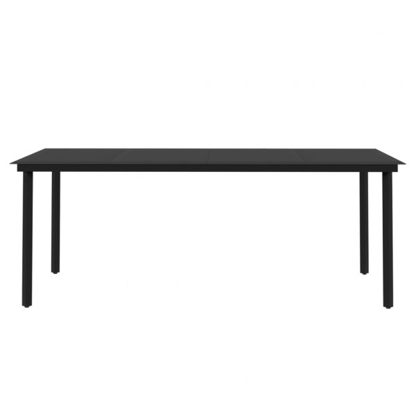 Set comedor de jardín 7 pzas y cojines ratán sintético y vidrio M 5