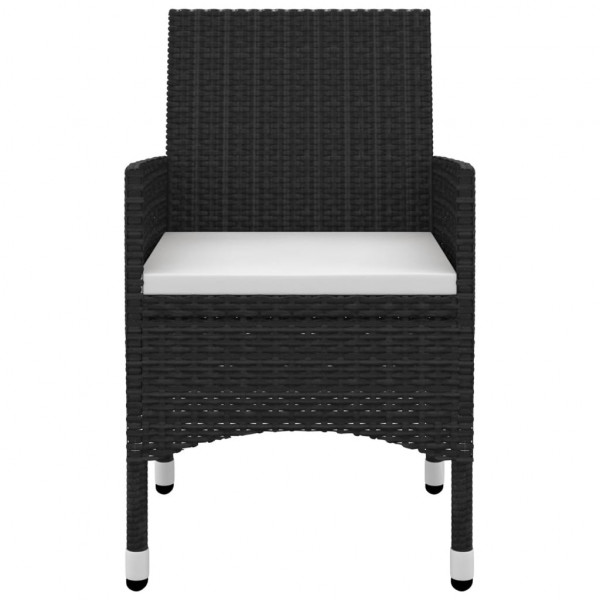 Set comedor de jardín 9 pzas y cojines ratán sintético y vidrio M 4