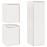 Móveis de TV 3 pcs madeira de pinho maciça branco 2